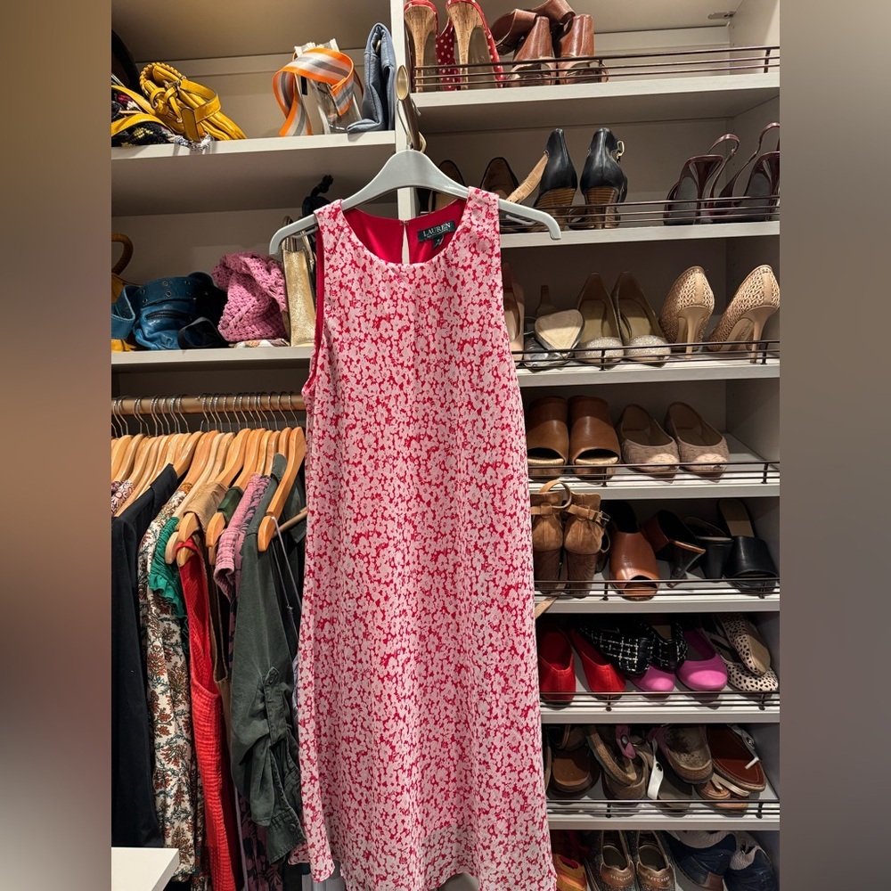 Lauren Ralph Lauren Pink and White Patterned Dress